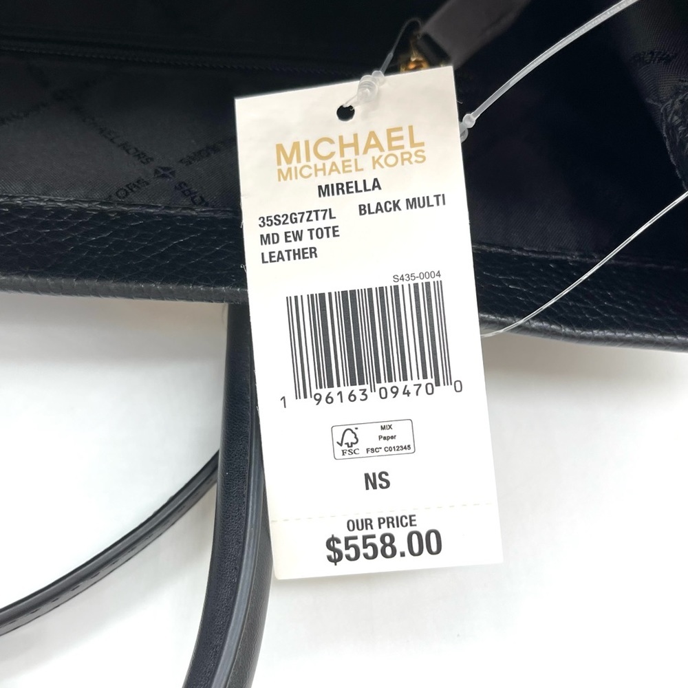 Michael Kors Mirella Medium EW Tote Bag Black - Picture 9 of 9